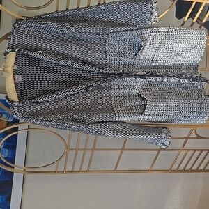 Chicos sweater jacket - size 3 (XL or 16), black & white